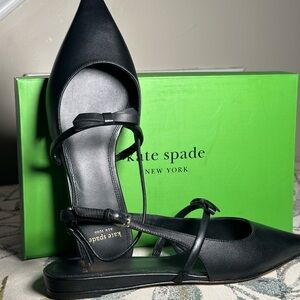 Kate Spade Black Carolina flats